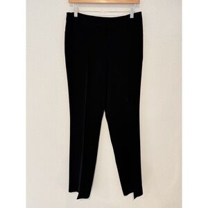 Lafayette 148 Barrow Trouser Pants Womens 6 Black Pleated Straight Career